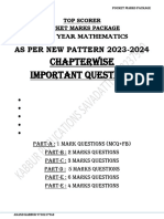 I PUC Maths Scoring and Passing Package