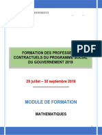 Modules Formation Contractuels 2019 - Mathematiques