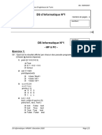 DS D'informatique N°1: - MP & PC - Exercice 1