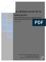 LEGARRALDE - Calidad Social de La Educación - Documento para La Discusión - DIR DE PLAN PCIA BS AS