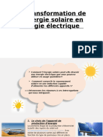 La Transformation de L'énergie Solaire en Énergie Électrique