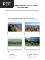 Évaluation Différents Types de Paysages