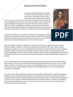 Biografía de Simón Bolívar