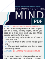 Module 6 - The Powers of The Mind