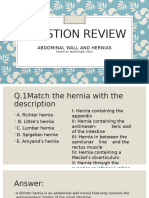 Question Review, Abdominal Wall & Hernia