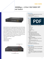 8-Port 10/100/1000Mbps + 2-Port 100/1000X SFP Managed Ethernet Switch