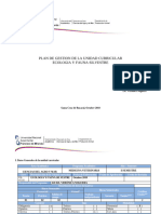 Planificación de Ecologia y Fauna Silvestre...