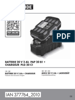 Batterie 20 V 2 Ah Pap 20 B1 + Chargeur PLG 20 C1