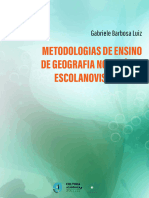 E-Book - Metodologias de Ensino de Geografia No Período Escolanovista (1960)