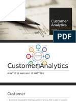 Lesson 5 - Customer Analytics and Centricity