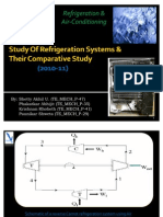 Study of Refrigeration Systems