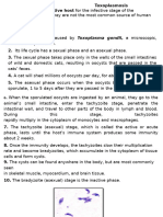 Etiology: Toxoplasma