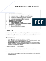 Tema 11. La Inteligencia. Psicopatologia de La Inteligencia