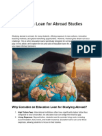 Eduaction Loan For Abroad Studies