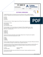 Estudo Dirigido de Matemática - Medidas e Comparações