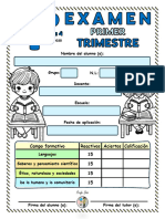 4° Examen PRIMER Trimestre - Profe Diaz