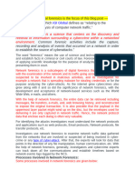 "Network Forensics Is A Science That Centers On The Discovery and Retrieval of Information Surrounding A Cybercrime Within A Networked Environment