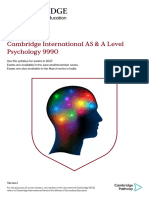 Syllabus: Cambridge International AS & A Level Psychology 9990