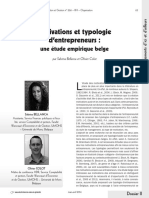 Motivations Et Typologie Dentrepreneurs