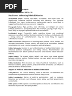 Key Factors Influencing Political Behavior