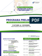 Esquema Preliminar para Programa Cientifico Nutricion y Metabolismo