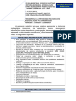 RELATÓRIO TRIMESTRAL DAS ATIVIDADES PEDAGOGICAS 8 9 Ano Ok 2