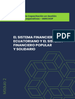 El Sistema Financiero Ecuatoriano y El Sistema Financiero Popular y Solidario