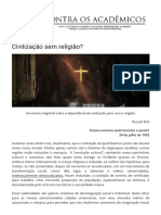 Civilização Sem Religião - Contra Os Acadêmicos