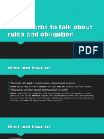 Modal Verbs To Talk About Rules and ObligationLevel 3