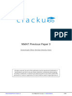 NMAT Previous Paper 3 by Cracku