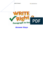 Write Right Paragraph To Essay 2 - Answer Key