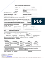 Fiche de Demande de Logement