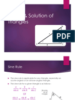 WK 4 Angle & Solution of Triangles