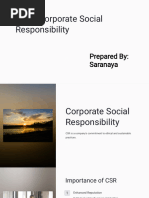 Corporate Social Responsibility Saranya