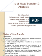 Modes of Heat Transfer and Analysis