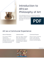 Introduction To African Philosophy of Art