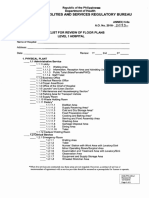 Checklist For Review of Floor Plan Level 1 Hospital 2-21-2023