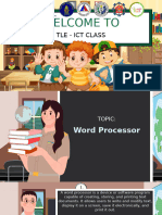 Lesson 7 Word Processors