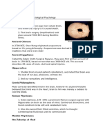 Unit 2 Historical Roots of Physiological Psychology