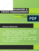 Human Behavior and Crisis Management