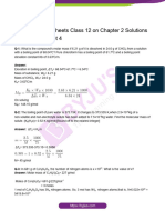 Chemistry Worksheets Class 12 On Chapter 2 Solutions With Answers Set 4