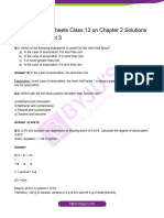 Chemistry Worksheets Class 12 On Chapter 2 Solutions With Answers Set 3