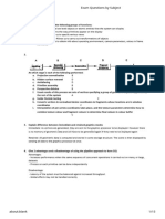 Exam Questions by Subject