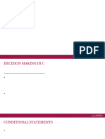 3 Conditional Statements in C