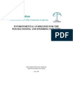 Environmental Guidelines For The Textile Dyeing and Finishing Industry