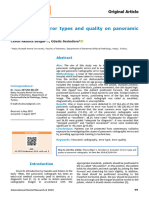 Evaluation of Error Types and Quality On Panoramic Radiography