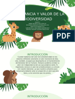 Importancia y Valor de La Biodiversidad (PRESENTACIÃ - N) Equipo 3 Grupo 639