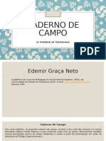 Caderno de Campo - Estágio Supervisionado - Edemir Graça Neto