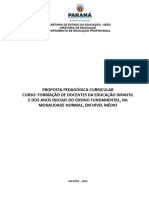 Proposta Pedagógica Curricular - Formação de Docentes - Integrado - 2025x