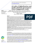 The Dark Side of Digitalization and Social Media Platform Governance - A Citizen Engagement Study